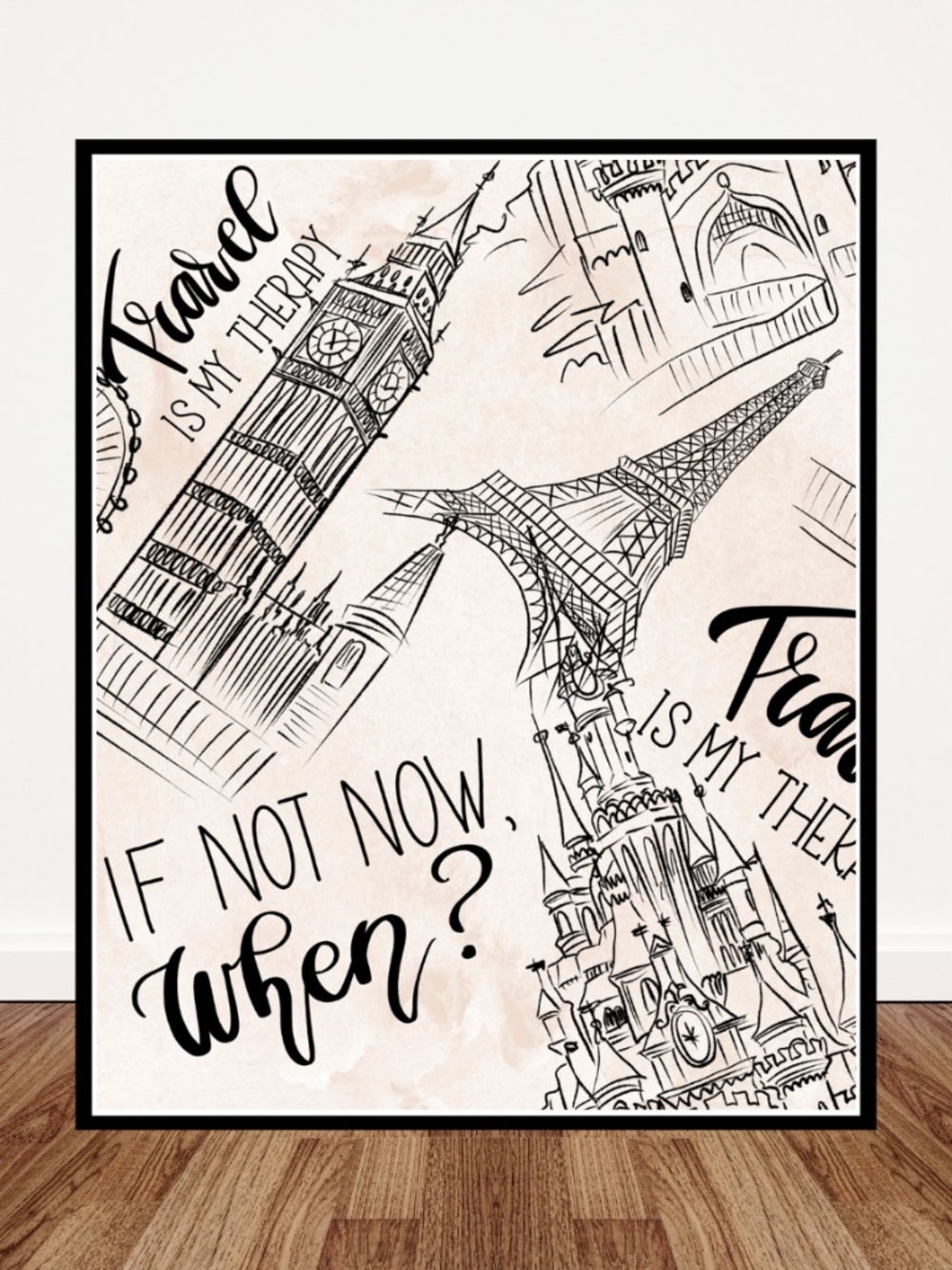 European Travel Art Print 8x10